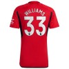 Camiseta de fútbol Manchester United Williams 33 Primera Equipación 23-24 - Hombre